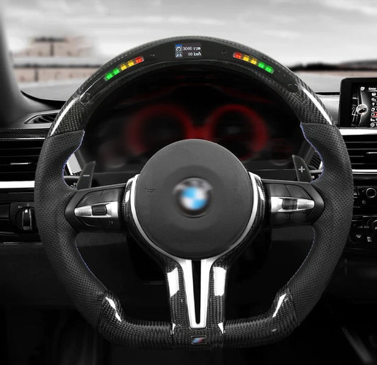 Led Carbon Fiber Steering wheel for Bmw f30, f32, f20/21/22, f87, f80, f82